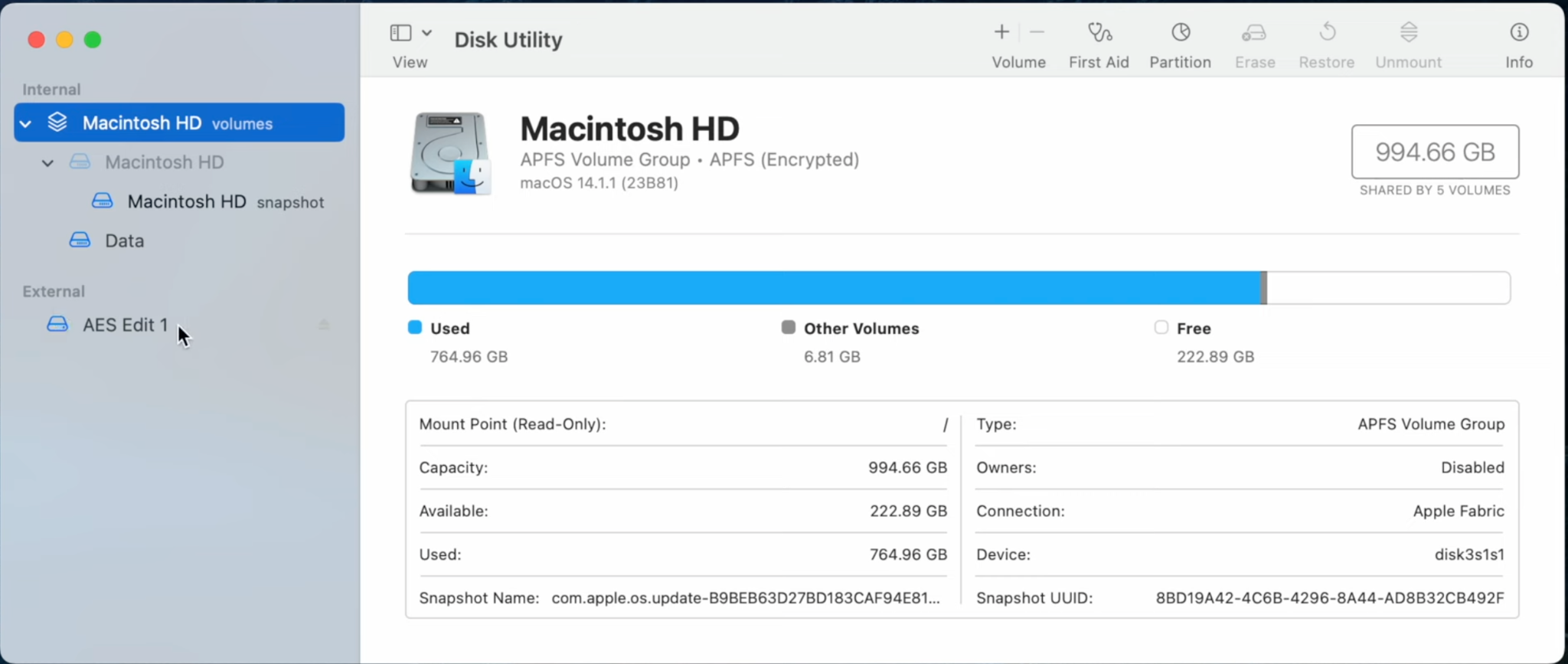 Open Disk Utility